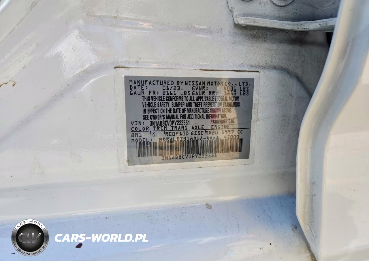 2023 Nissan Sentra Sv VIN:3N1AB8CV0PY223551 - 12