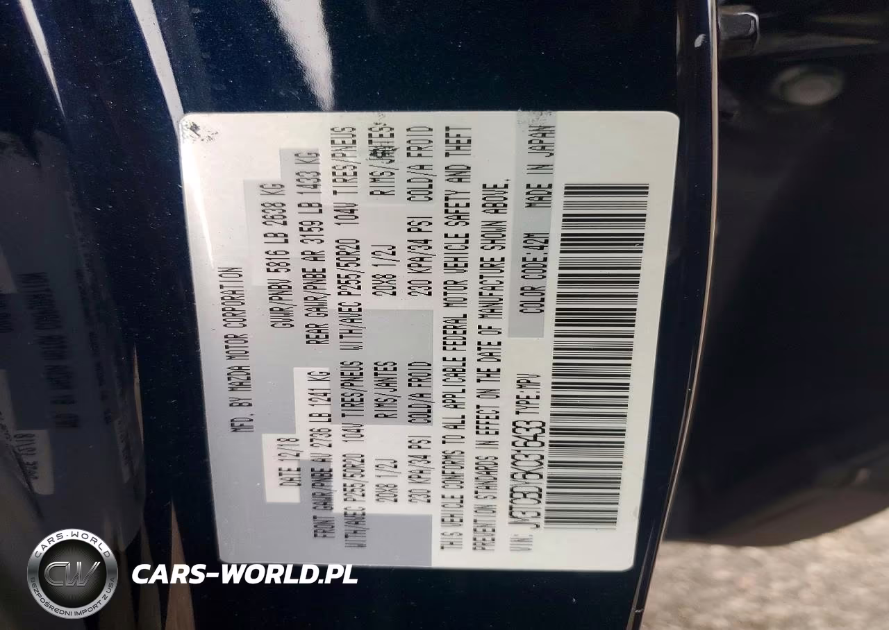 2019 Mazda Cx-9 Grand Touring VIN:JM3TCBDY6K0316433 - 12
