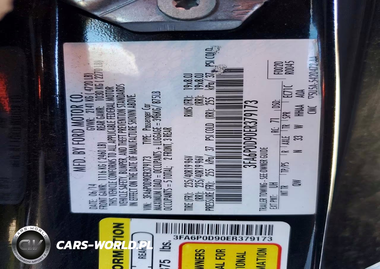 2014 Ford Fusion Titanium VIN:3FA6P0D90ER379173 - 12