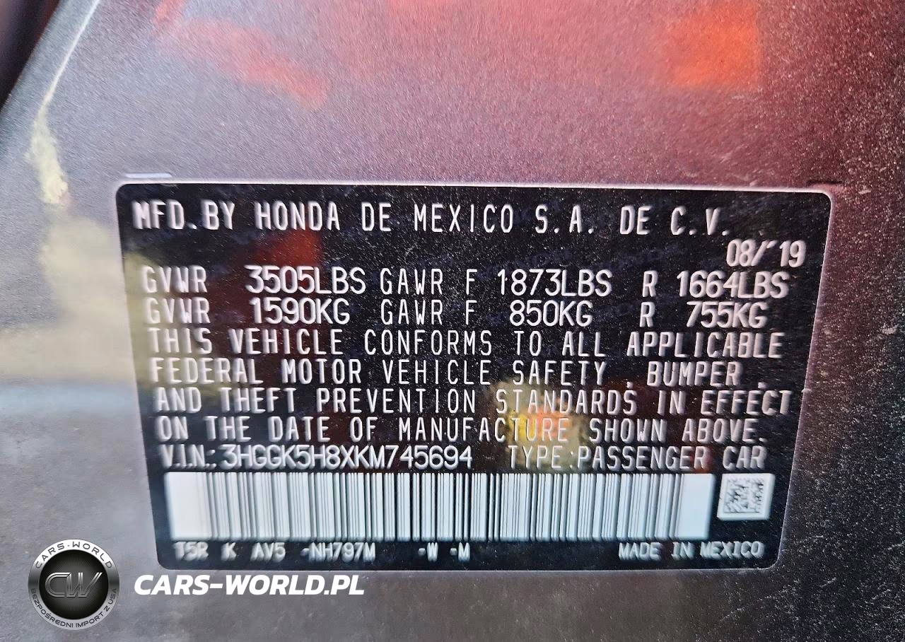 2019 Honda Fit Ex VIN:3HGGK5H8XKM745694 - 13