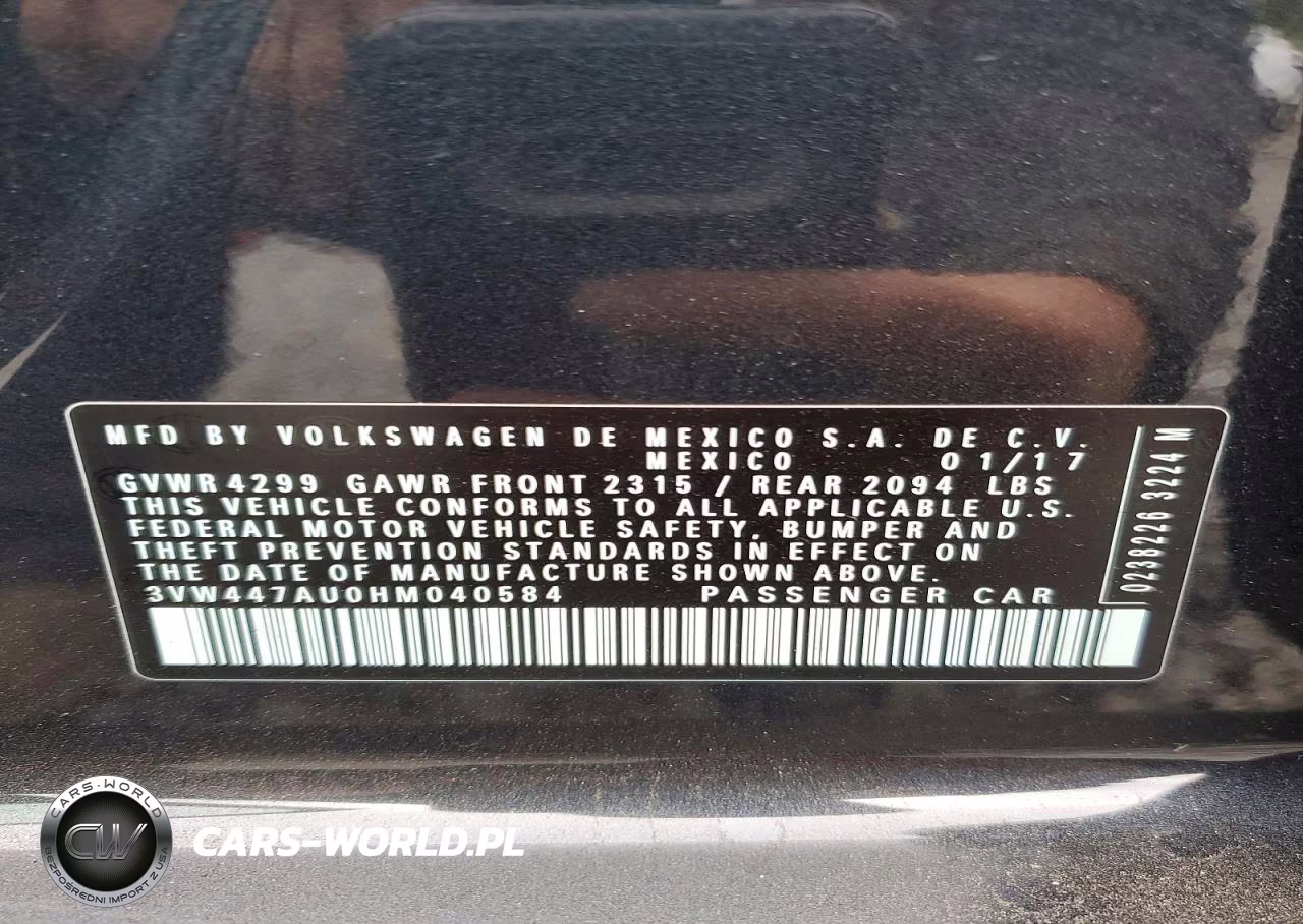 2017 Volkswagen Gti S-Se VIN:3VW447AU0HM040584 - 13