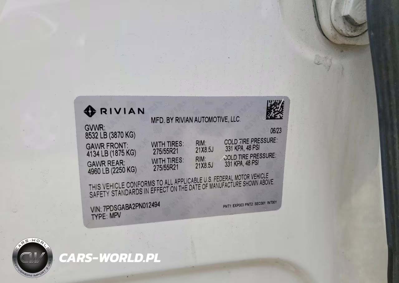 2023 Rivian R1S Adventure VIN:7PDSGABA2PN012494 - 14