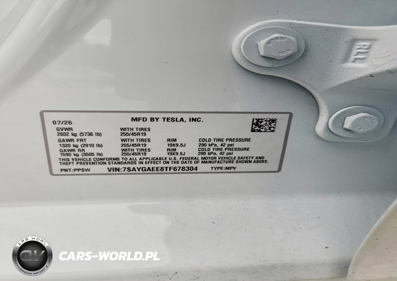 2026 Tesla Model Y VIN:7SAYGAEE8TF678304 - 14