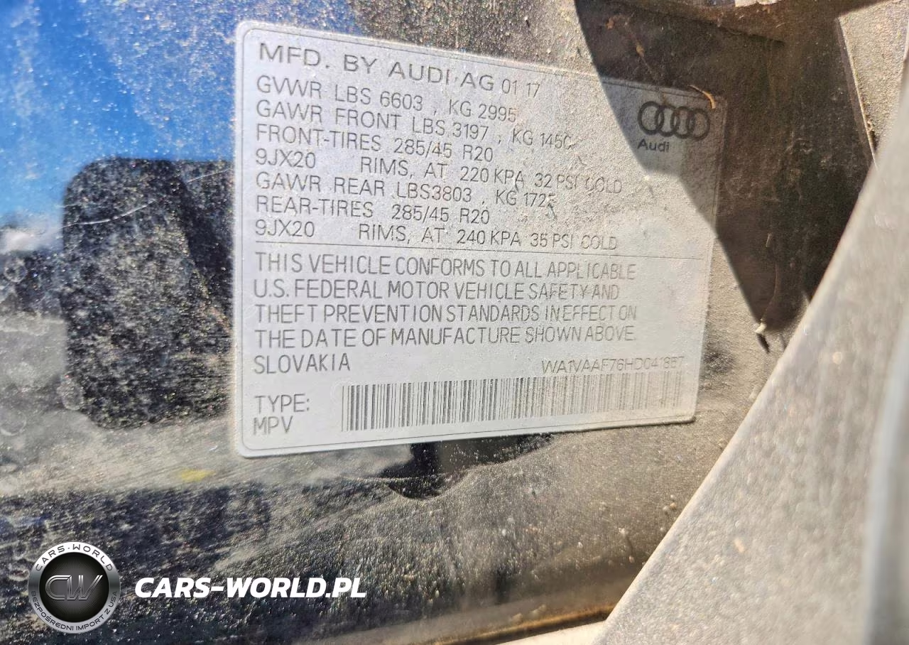 2017 Audi Q7 Prestige VIN:WA1VAAF76HD041857 - 13