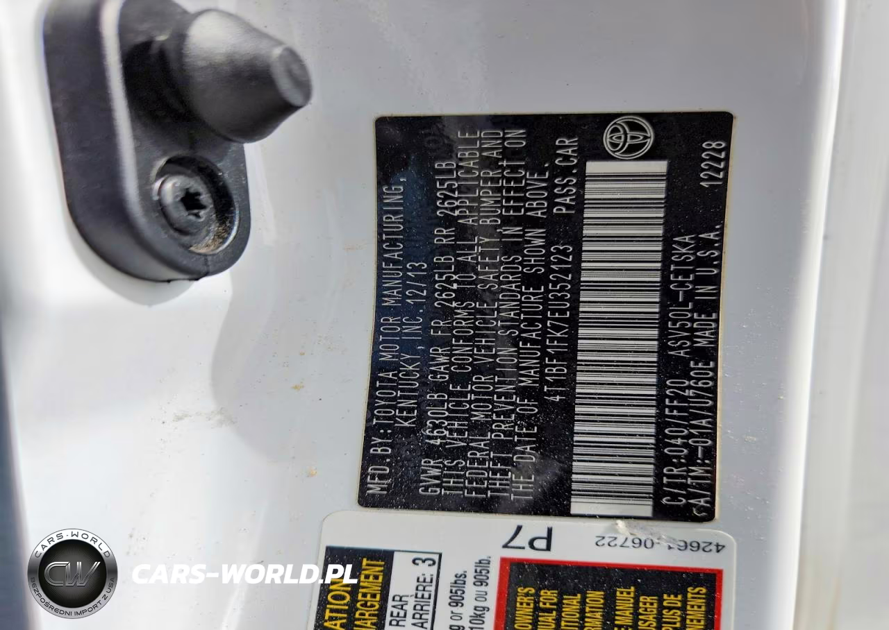 2014 Toyota Camry Se VIN:4T1BF1FK7EU352123 - 12