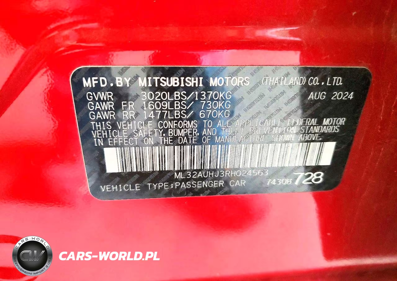 2024 Mitsubishi Mirage Es VIN:ML32AUHJ3RH024563 - 13