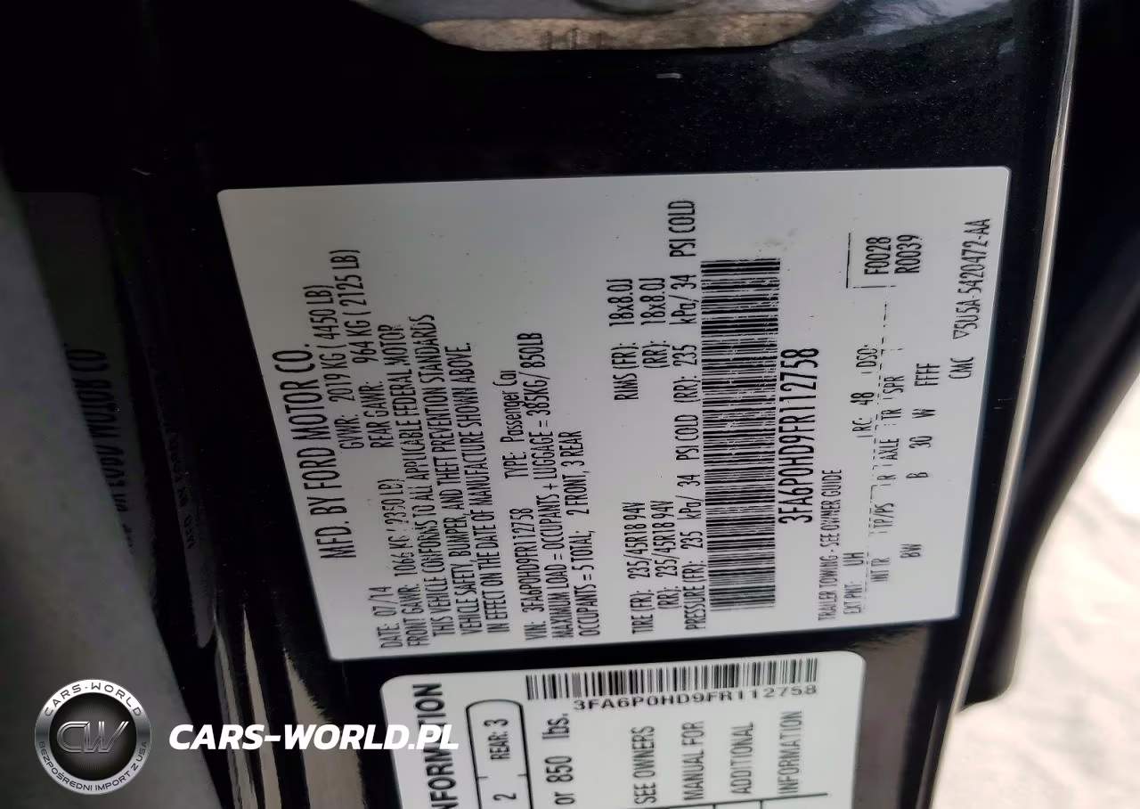 2015 Ford Fusion Se VIN:3FA6P0HD9FR112758 - 12