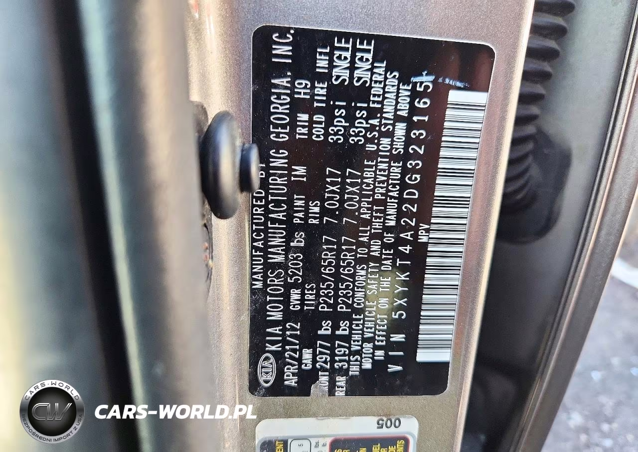 2013 Kia Sorento Lx VIN:5XYKT4A22DG323165 - 13