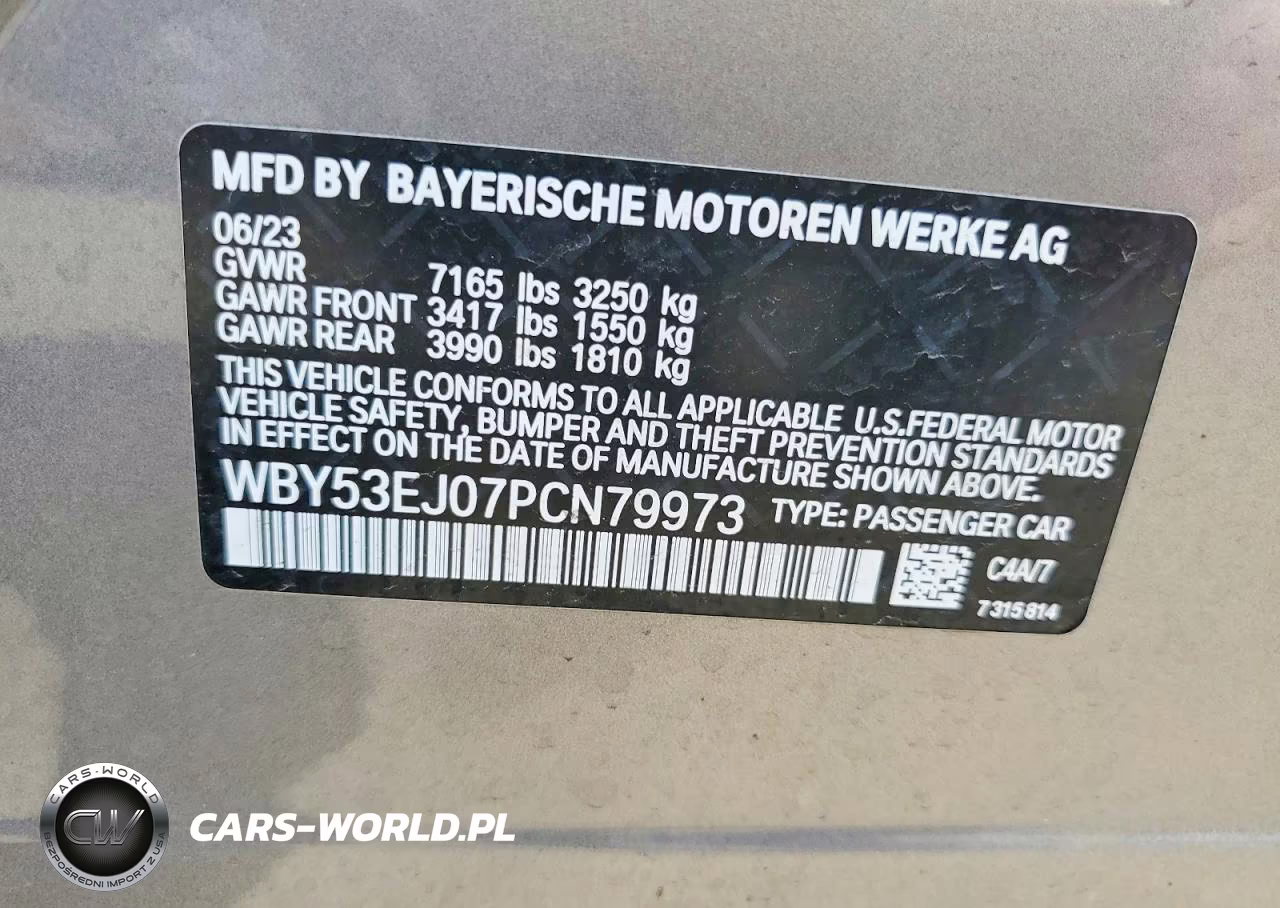 2023 BMW I7 xDrive60 VIN:WBY53EJ07PCN79973 - 12