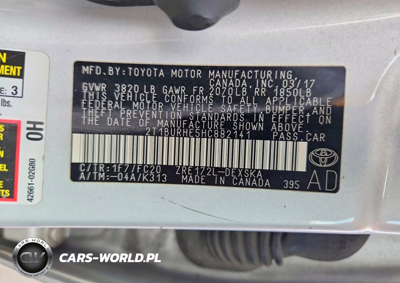 2017 Toyota Corolla Se VIN:2T1BURHE5HC882141 - 12