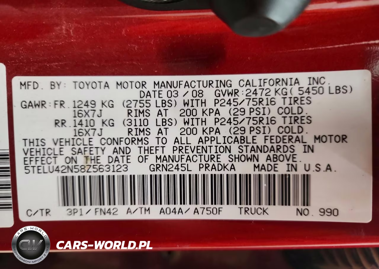 2008 Toyota Tacoma V6 VIN:5TELU42N58Z563123 - 13