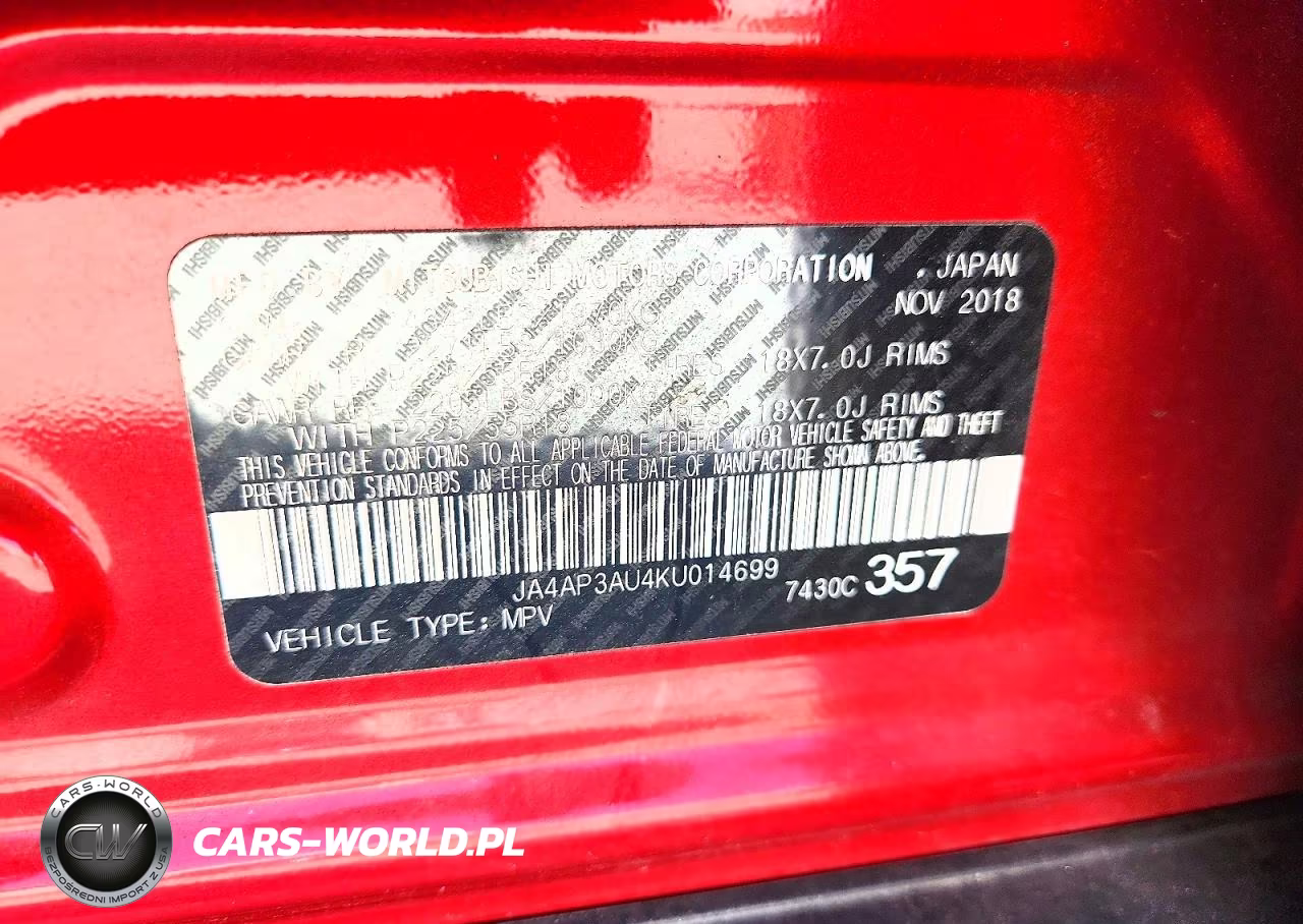 2019 Mitsubishi Outlander Sport Es VIN:JA4AP3AU4KU014699 - 14