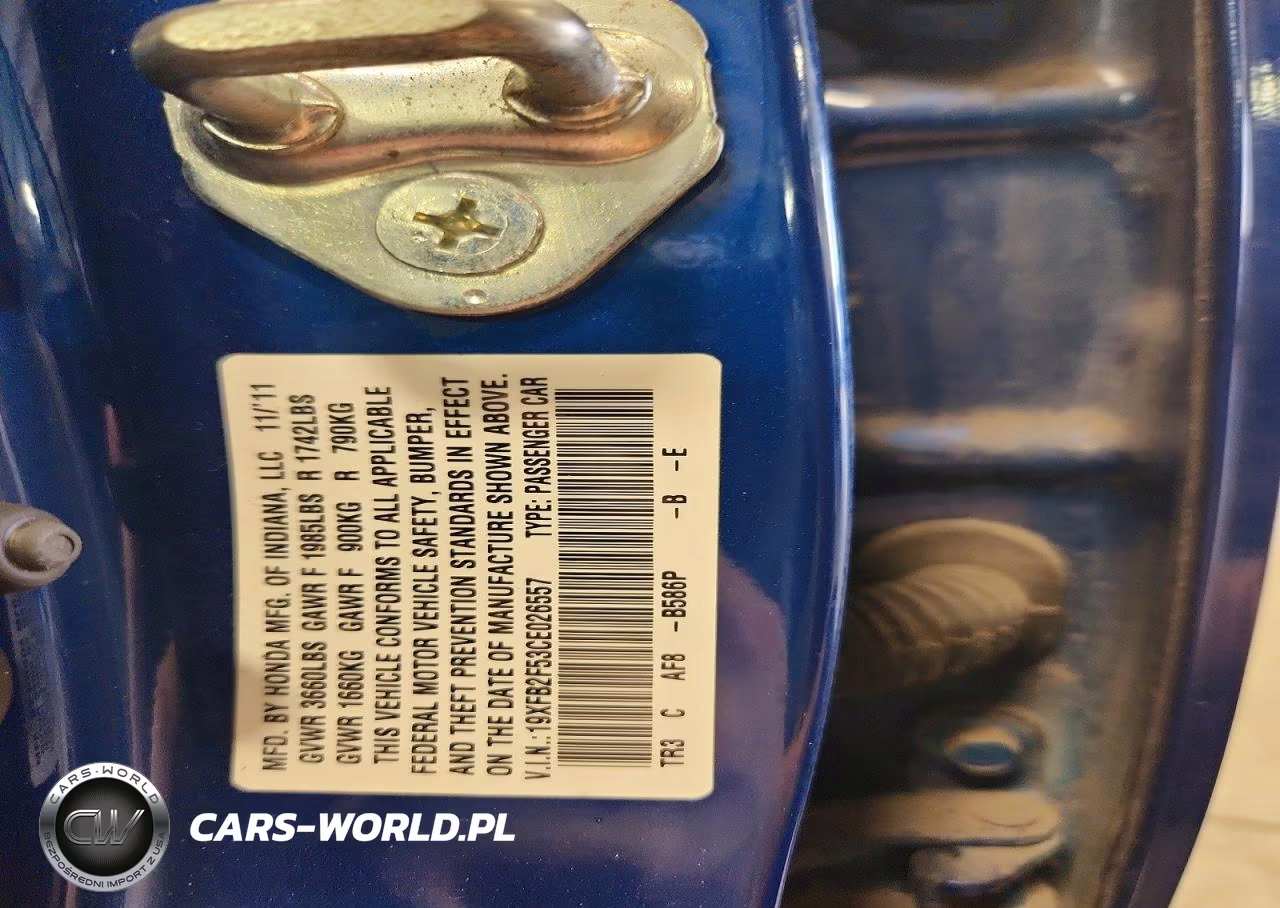 2012 Honda Civic Lx VIN:19XFB2F53CE026557 - 12