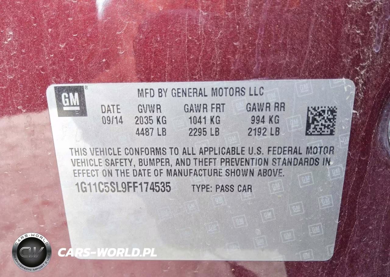 2015 Chevrolet Malibu 1Lt VIN:1G11C5SL9FF174535 - 12