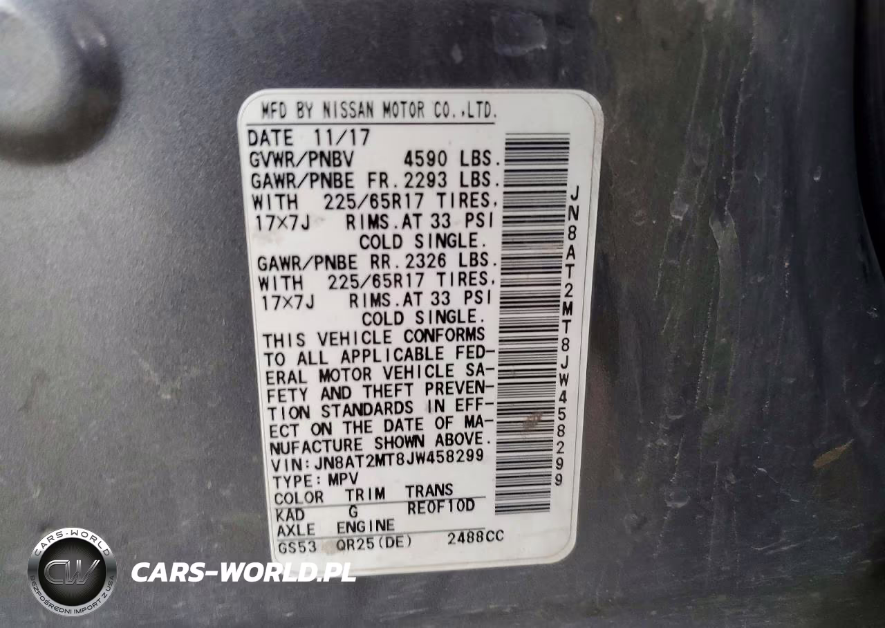 2018 Nissan Rogue Sv VIN:JN8AT2MT8JW458299 - 12
