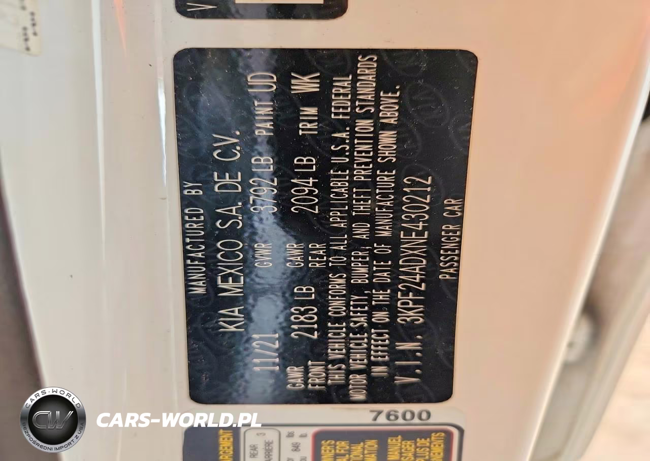 2022 Kia Forte Fe VIN:3KPF24ADXNE430212 - 12