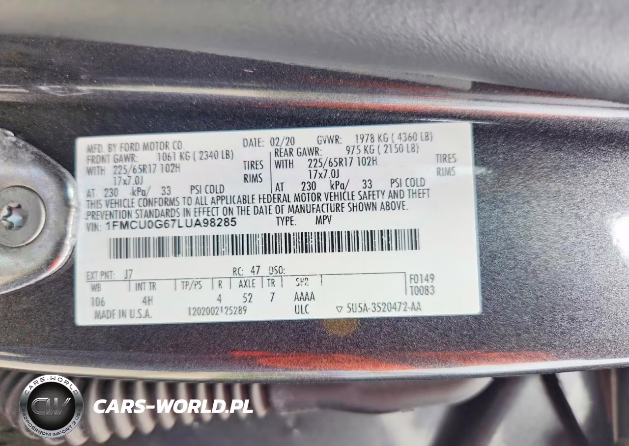 2020 Ford Escape Se VIN:1FMCU0G67LUA98285 - 13