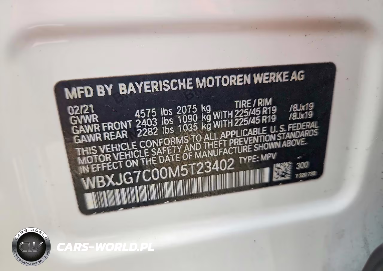 2021 BMW X1 Sdrive28I VIN:WBXJG7C00M5T23402 - 13