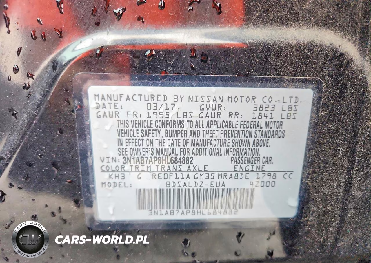 2017 Nissan Sentra Sv VIN:3N1AB7AP8HL684882 - 12