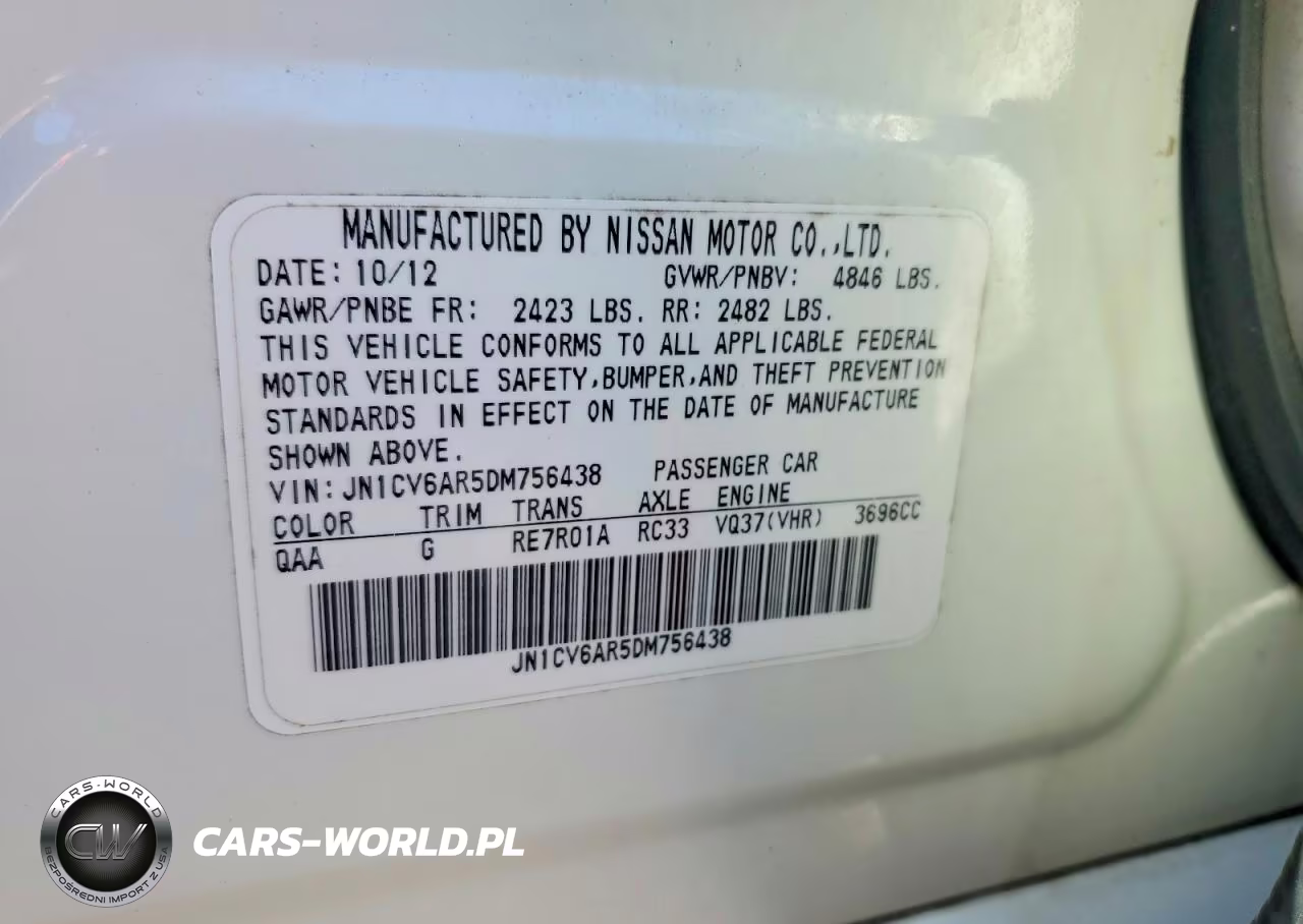 2013 Infiniti G37 Sedan X VIN:JN1CV6AR5DM756438 - 12