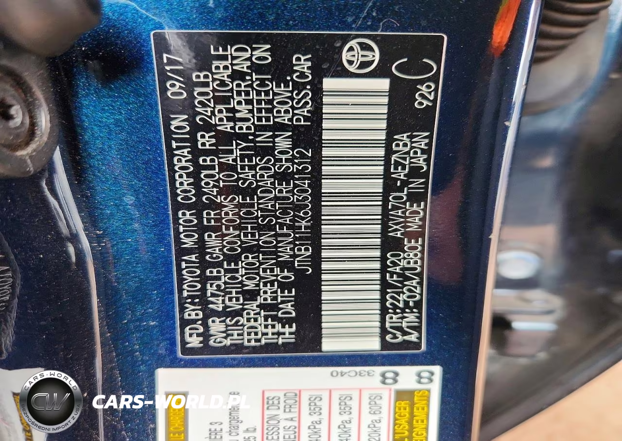 2018 Toyota Camry Le VIN:JTNB11HK6J3041312 - 12