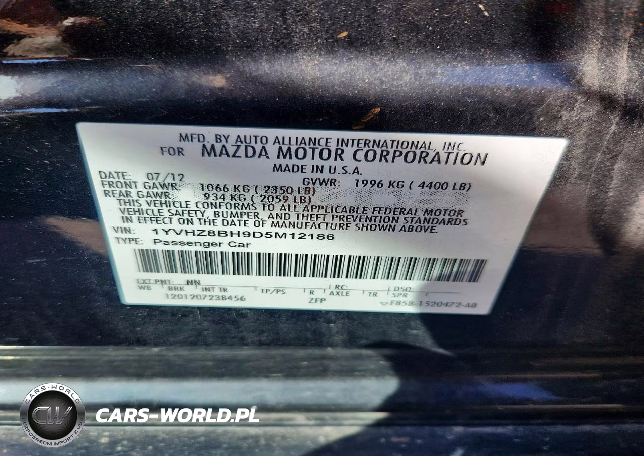 2013 Mazda Mazda6 I Sport VIN:1YVHZ8BH9D5M12186 - 12