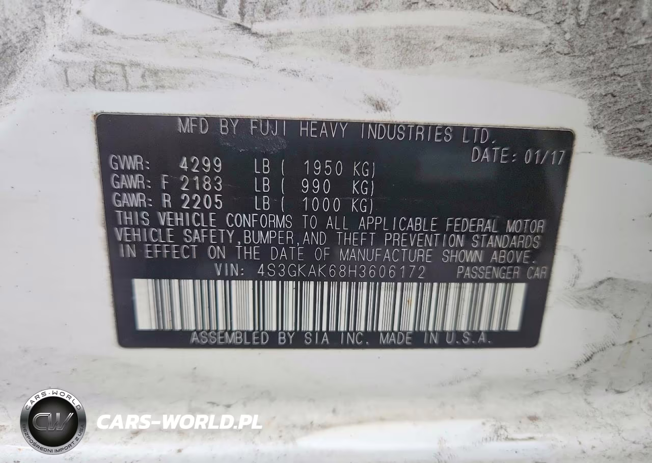 2017 Subaru Impreza Sport VIN:4S3GKAK68H3606172 - 13