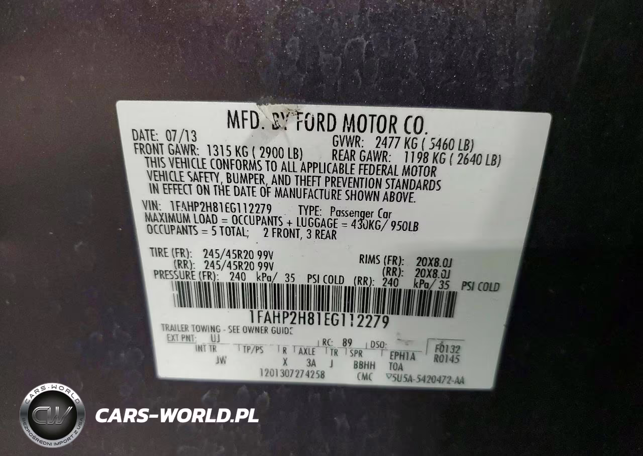 2014 Ford Taurus Sel VIN:1FAHP2H81EG112279 - 12