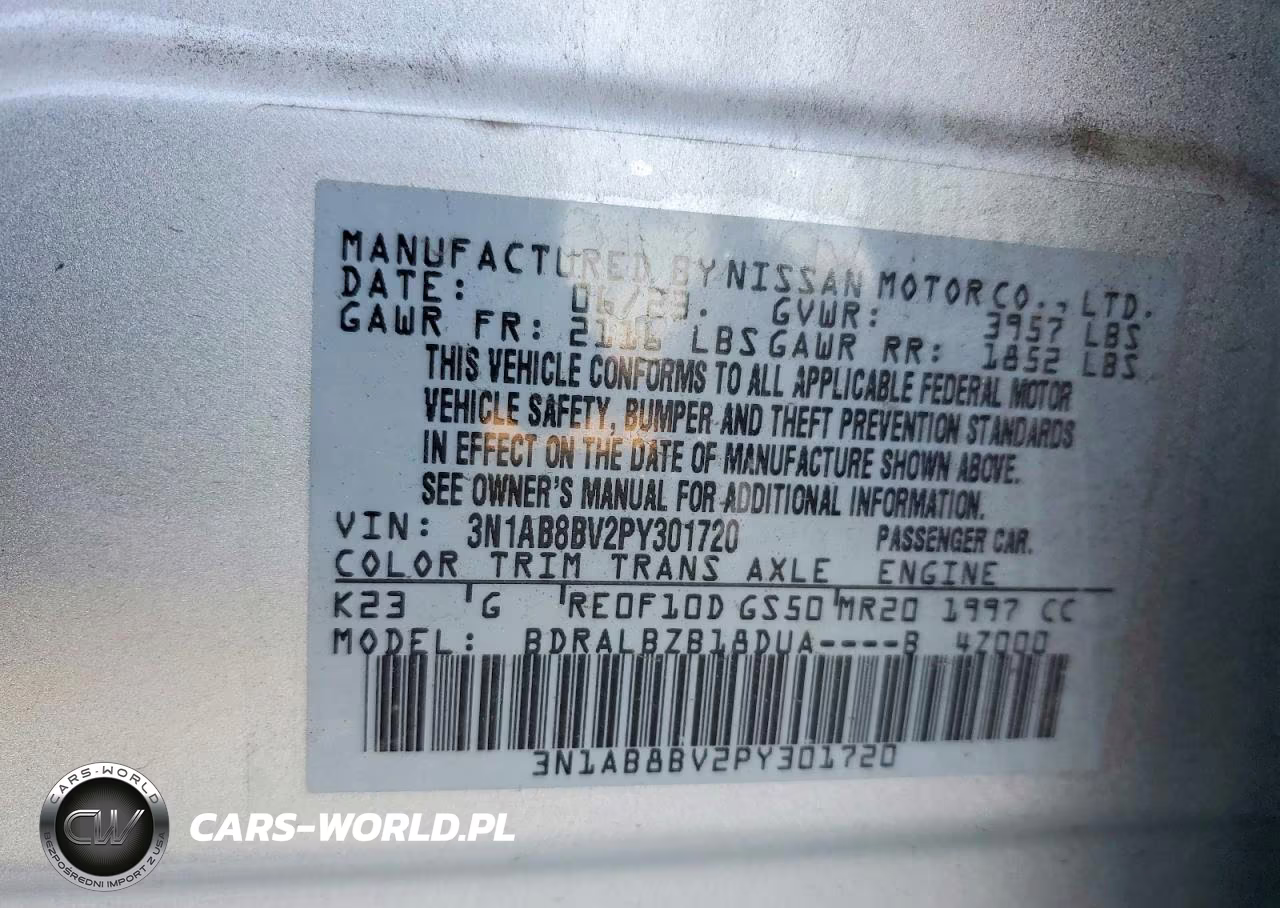 2023 Nissan Sentra S VIN:3N1AB8BV2PY301720 - 13