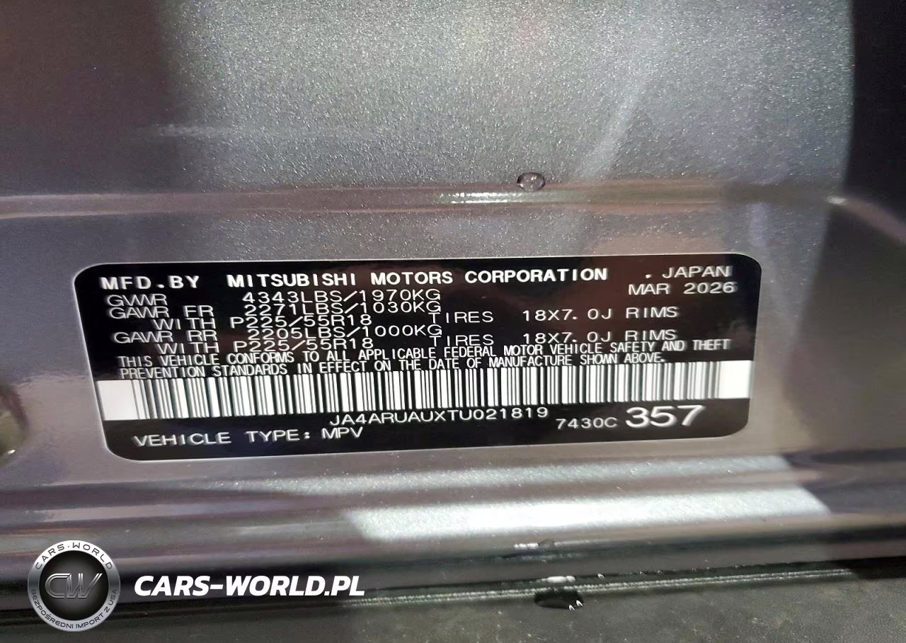 2026 Mitsubishi Outlander Sport S-Se VIN:JA4ARUAUXTU021819 - 13