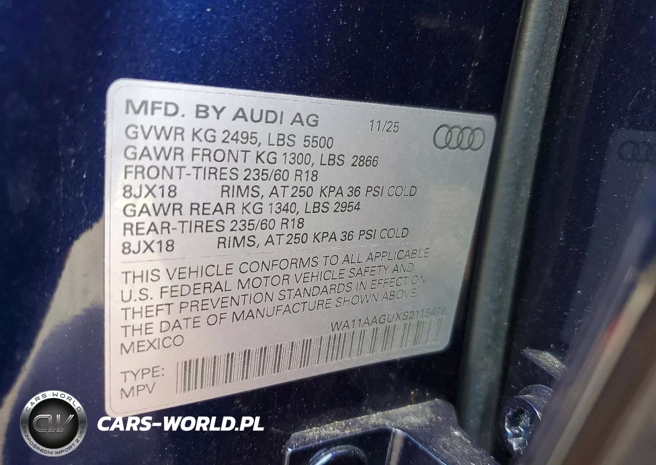 2025 Audi Q5 Premium VIN:WA11AAGUXS2115478 - 13