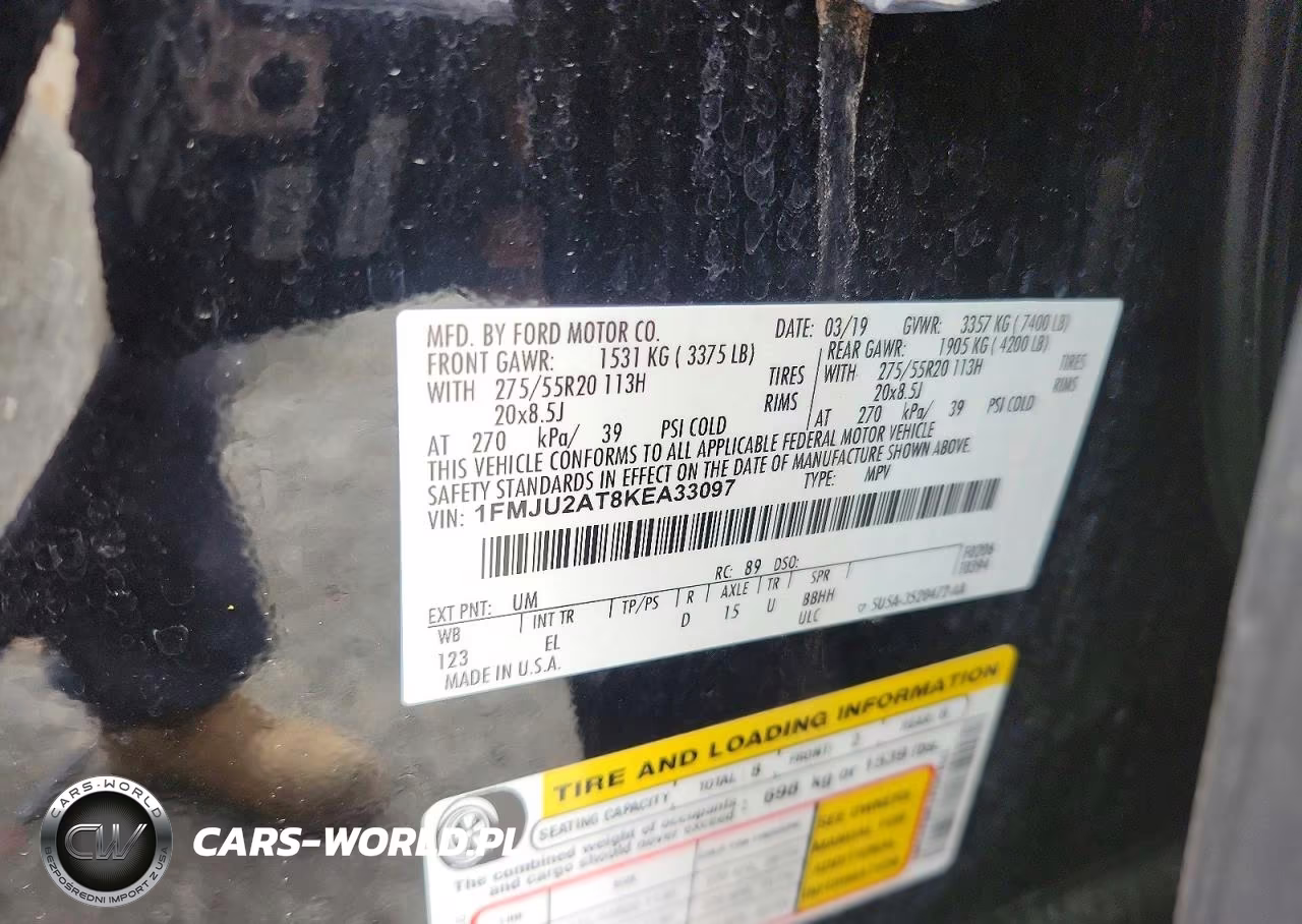 2019 Ford Expedition Limited VIN:1FMJU2AT8KEA33097 - 13