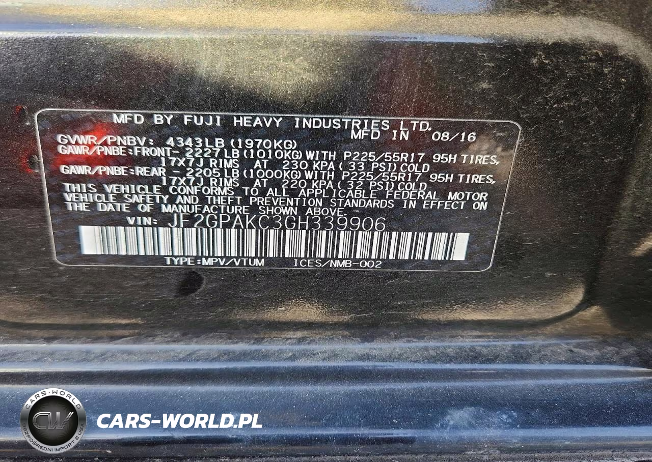2016 Subaru Crosstrek Limited VIN:JF2GPAKC3GH339906 - 13