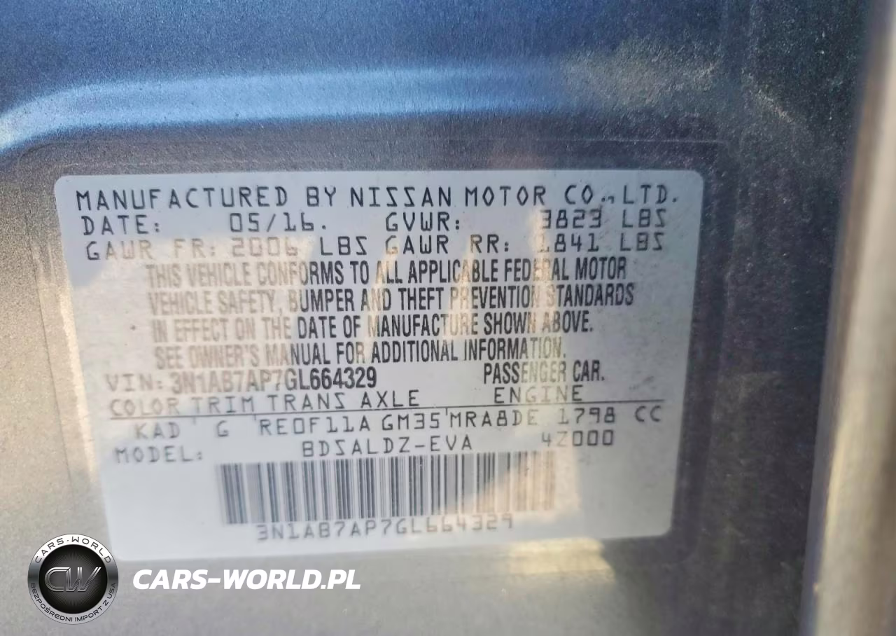 2016 Nissan Sentra Sv VIN:3N1AB7AP7GL664329 - 12