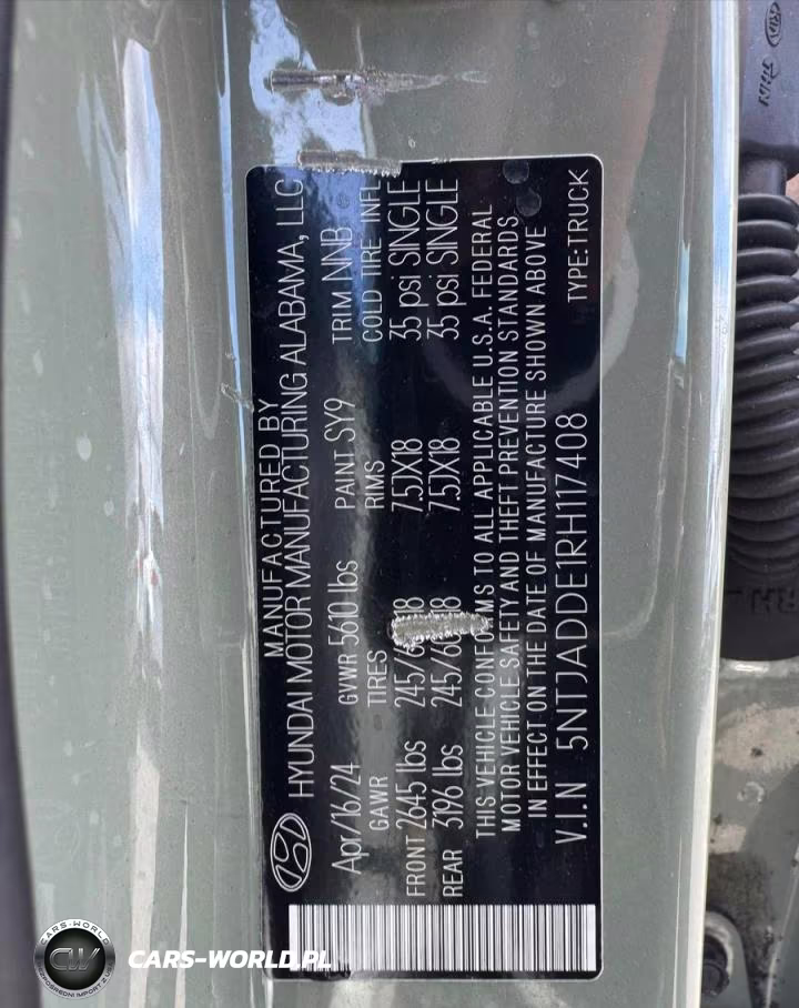 2024 Hyundai Santa Cruz Se VIN:5NTJADDE1RH117408 - 10