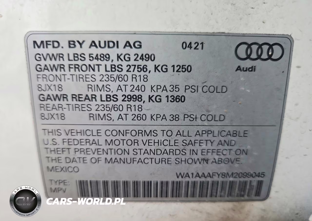 2021 Audi Q5 Premium VIN:WA1AAAFY8M2099045 - 14