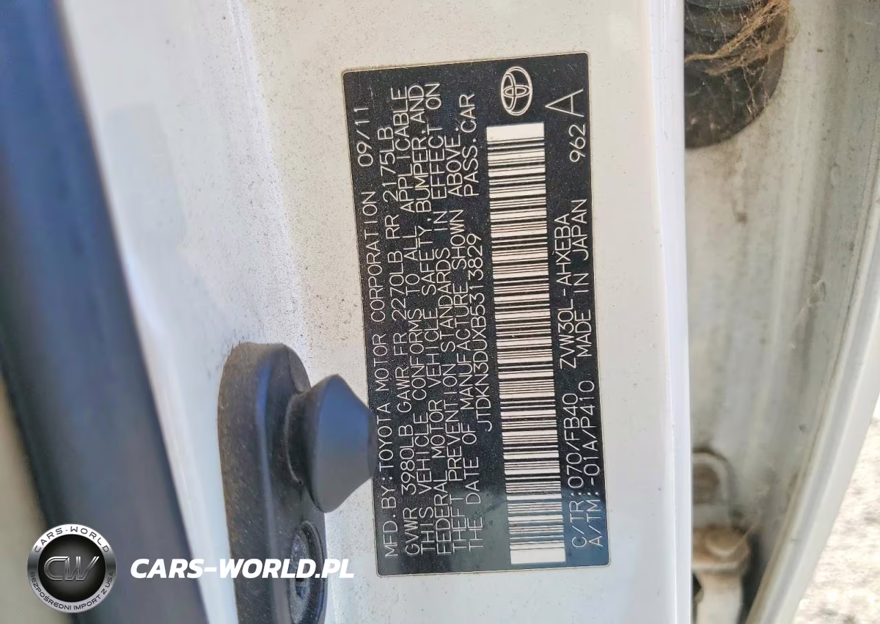 2011 Toyota Prius Two VIN:JTDKN3DUXB5313829 - 12