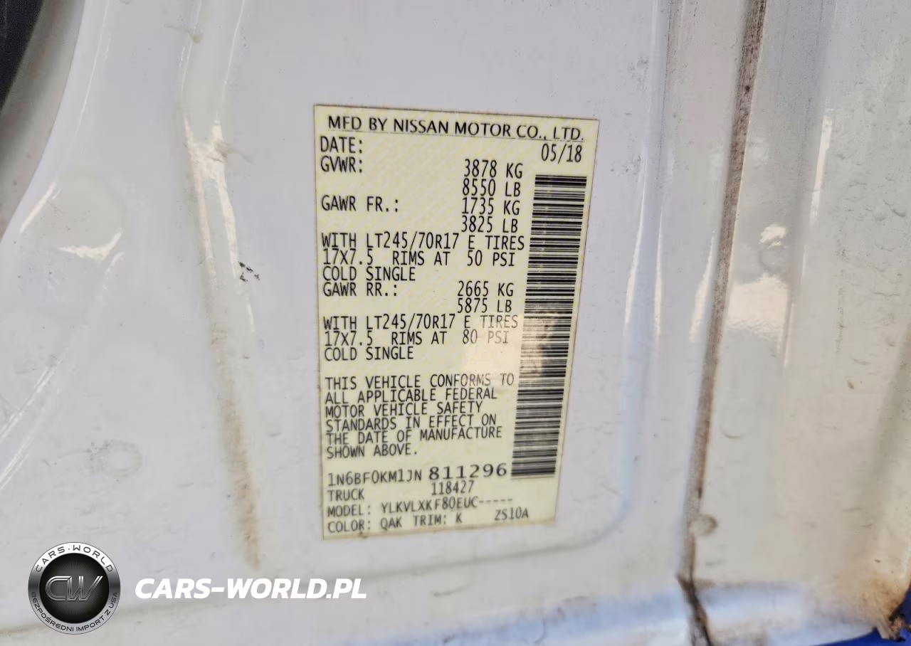 2018 Nissan Nv 1500 Sv VIN:1N6BF0KM1JN811296 - 13