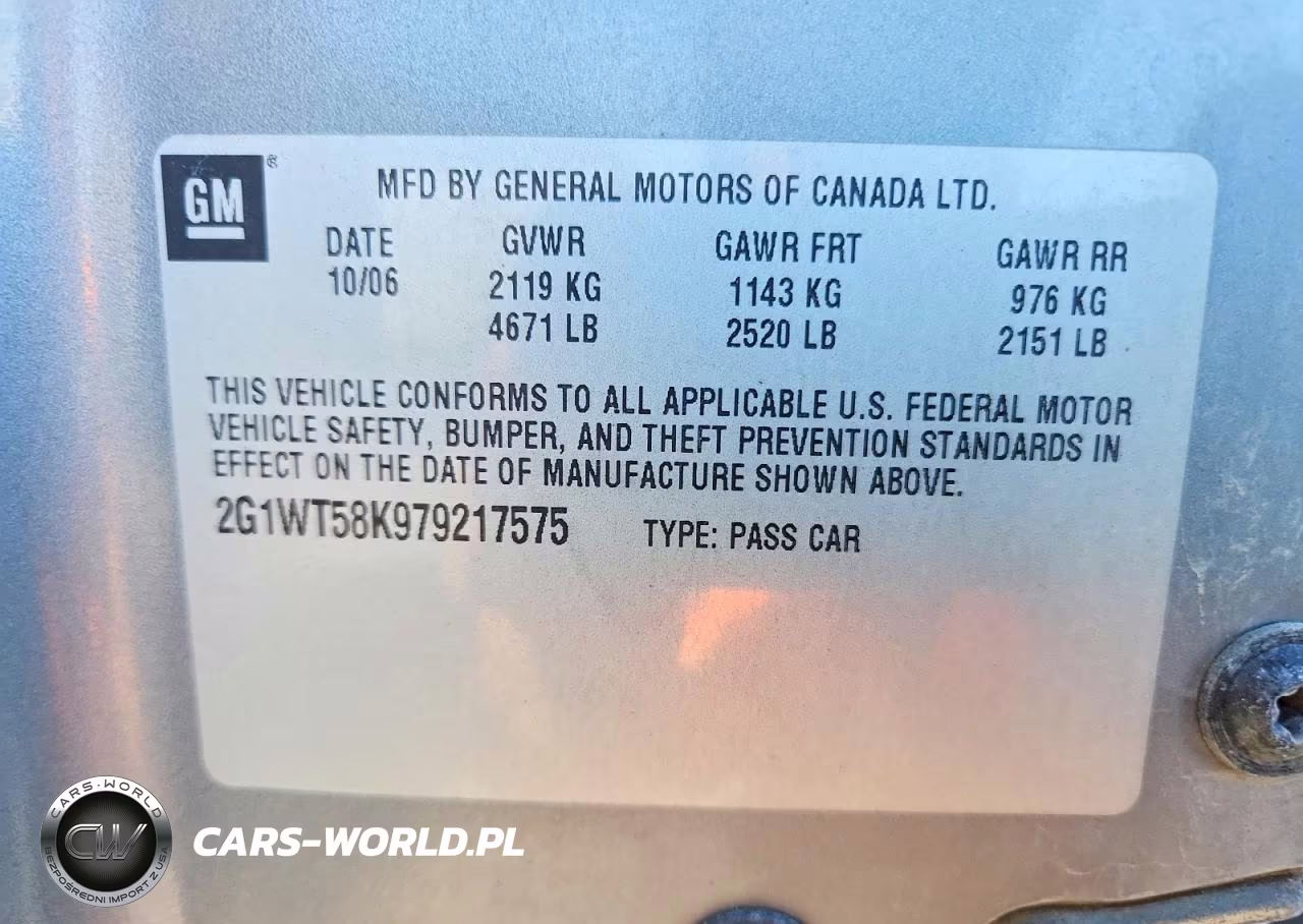 2007 Chevrolet Impala Lt VIN:2G1WT58K979217575 - 12
