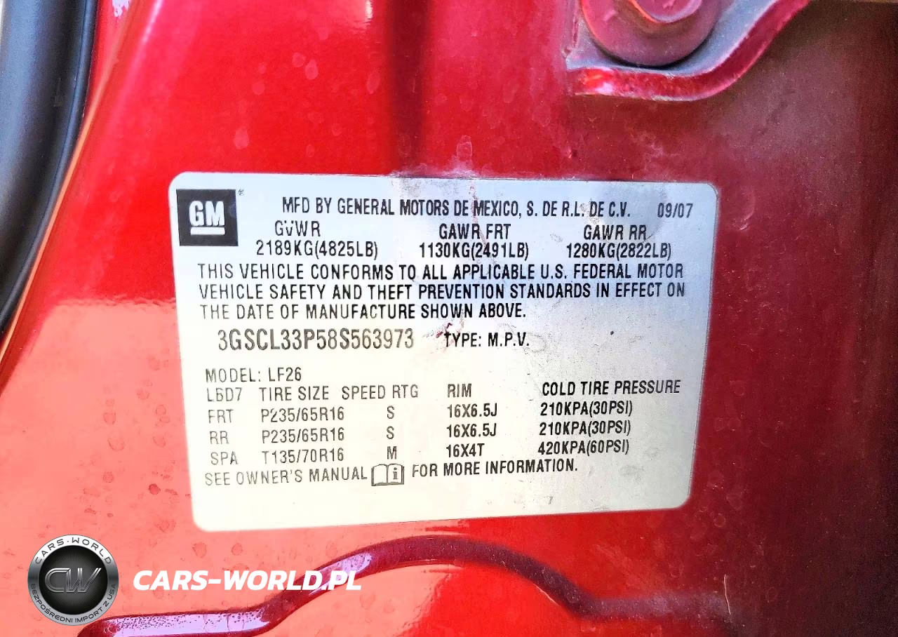 2008 Saturn Vue Xe VIN:3GSCL33P58S563973 - 13