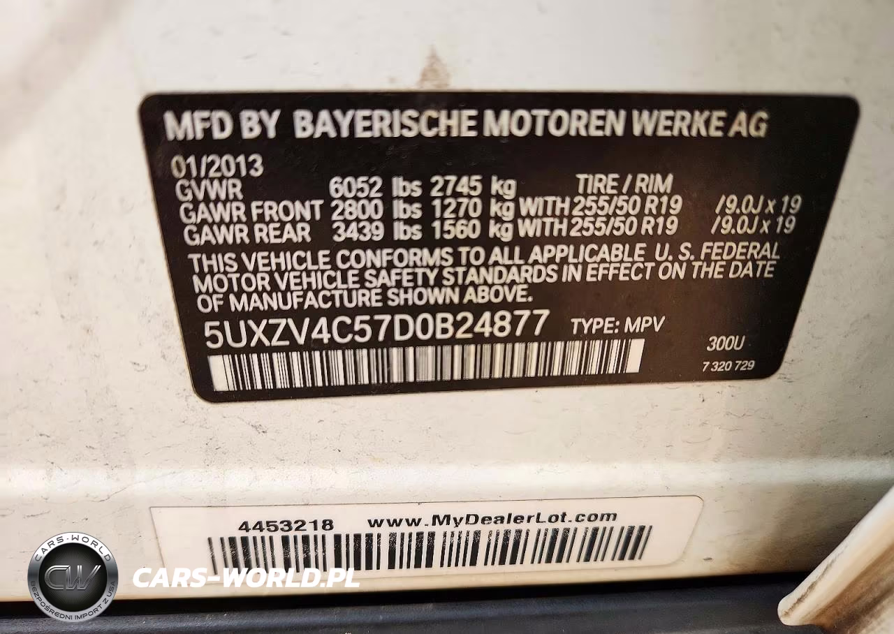 2013 BMW X5 xDrive35I VIN:5UXZV4C57D0B24877 - 13