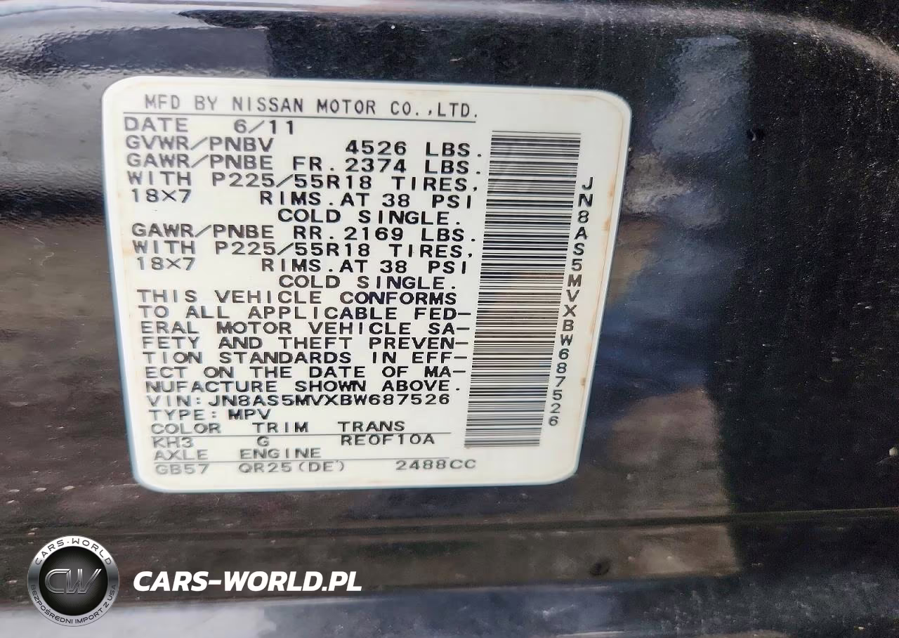 2011 Nissan Rogue S VIN:JN8AS5MVXBW687526 - 13