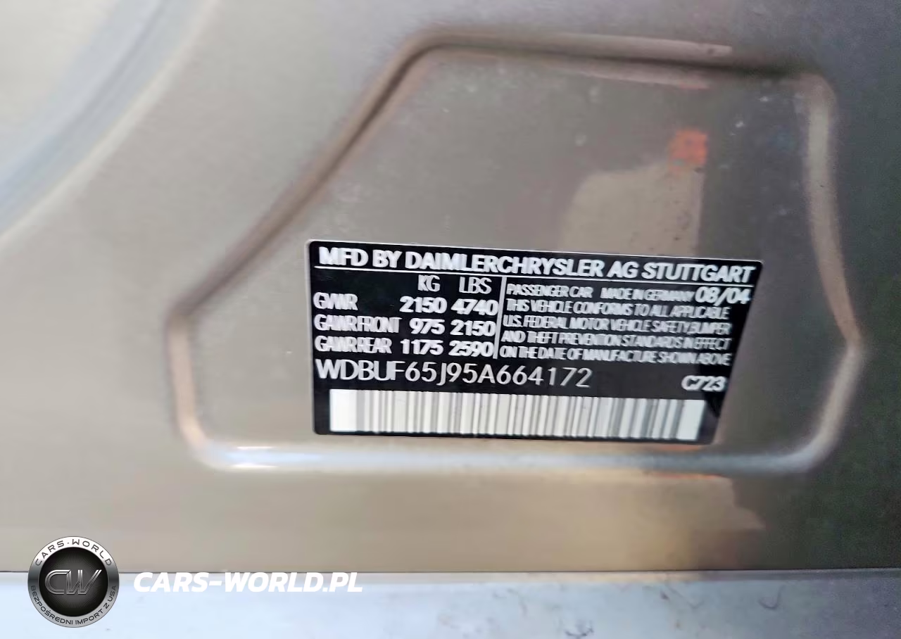 2005 Mercedes-Benz E 320 VIN:WDBUF65J95A664172 - 12