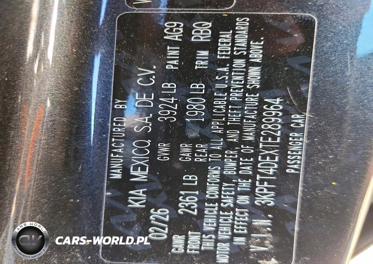 2026 Kia K4 Lxs VIN:3KPFT4DEXTE289964 - 12
