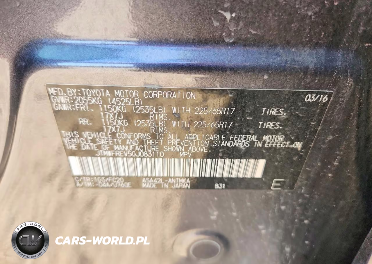 2016 Toyota Rav4 Xle VIN:JTMWFREV5GJ083110 - 13