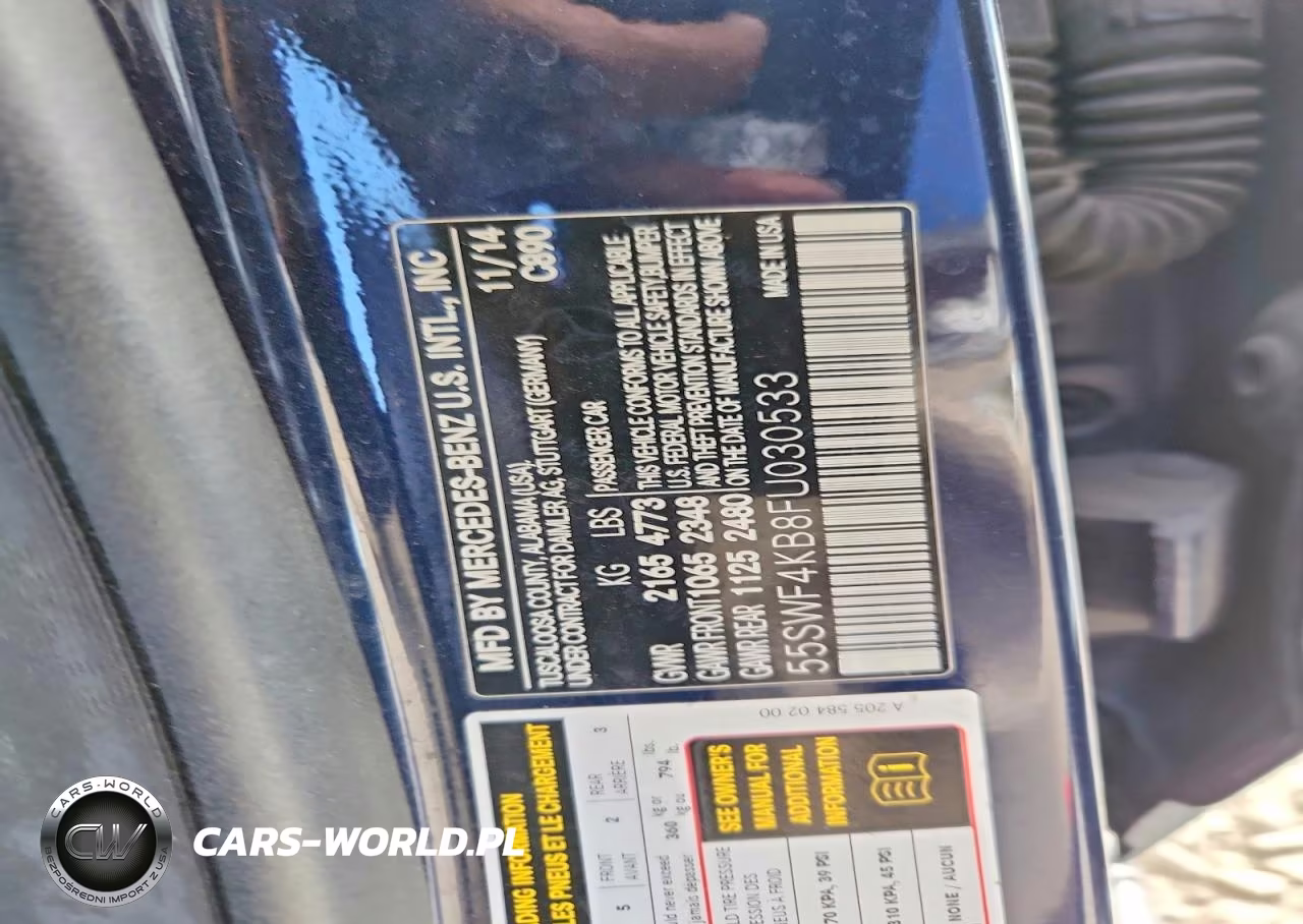 2015 Mercedes-Benz C 300 4Matic VIN:55SWF4KB8FU030533 - 12
