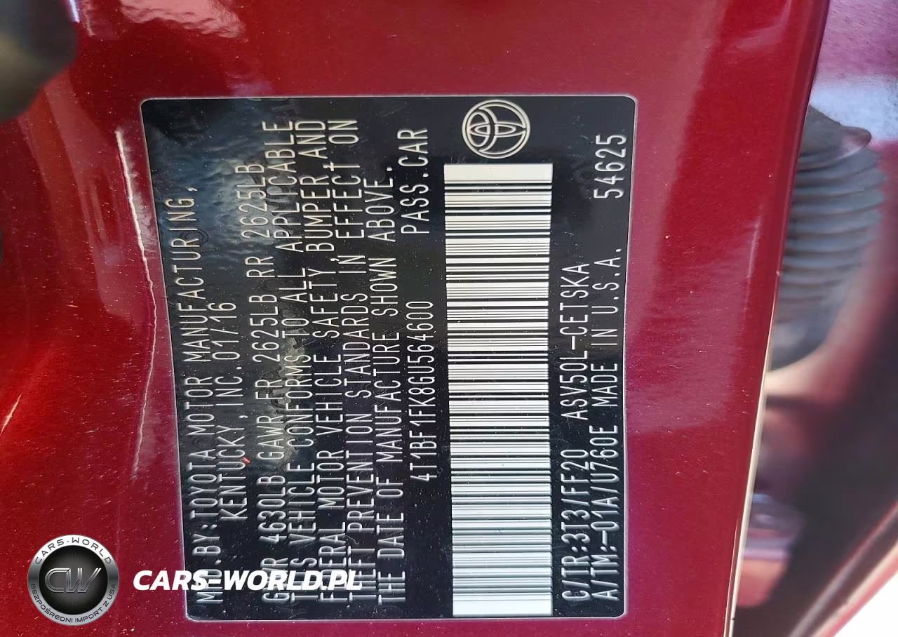 2016 Toyota Camry Se VIN:4T1BF1FK8GU564600 - 12