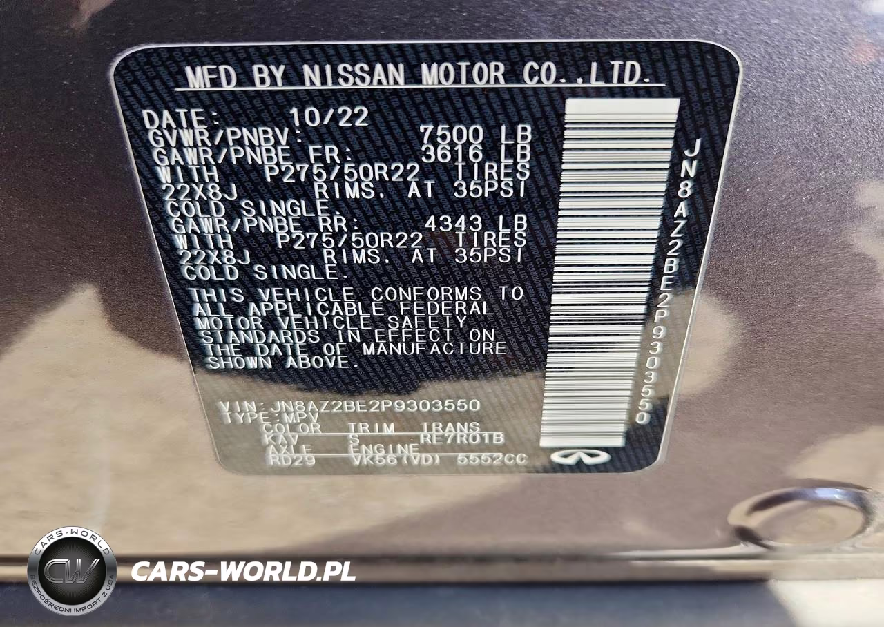 2023 Infiniti Qx80 Sensory VIN:JN8AZ2BE2P9303550 - 14