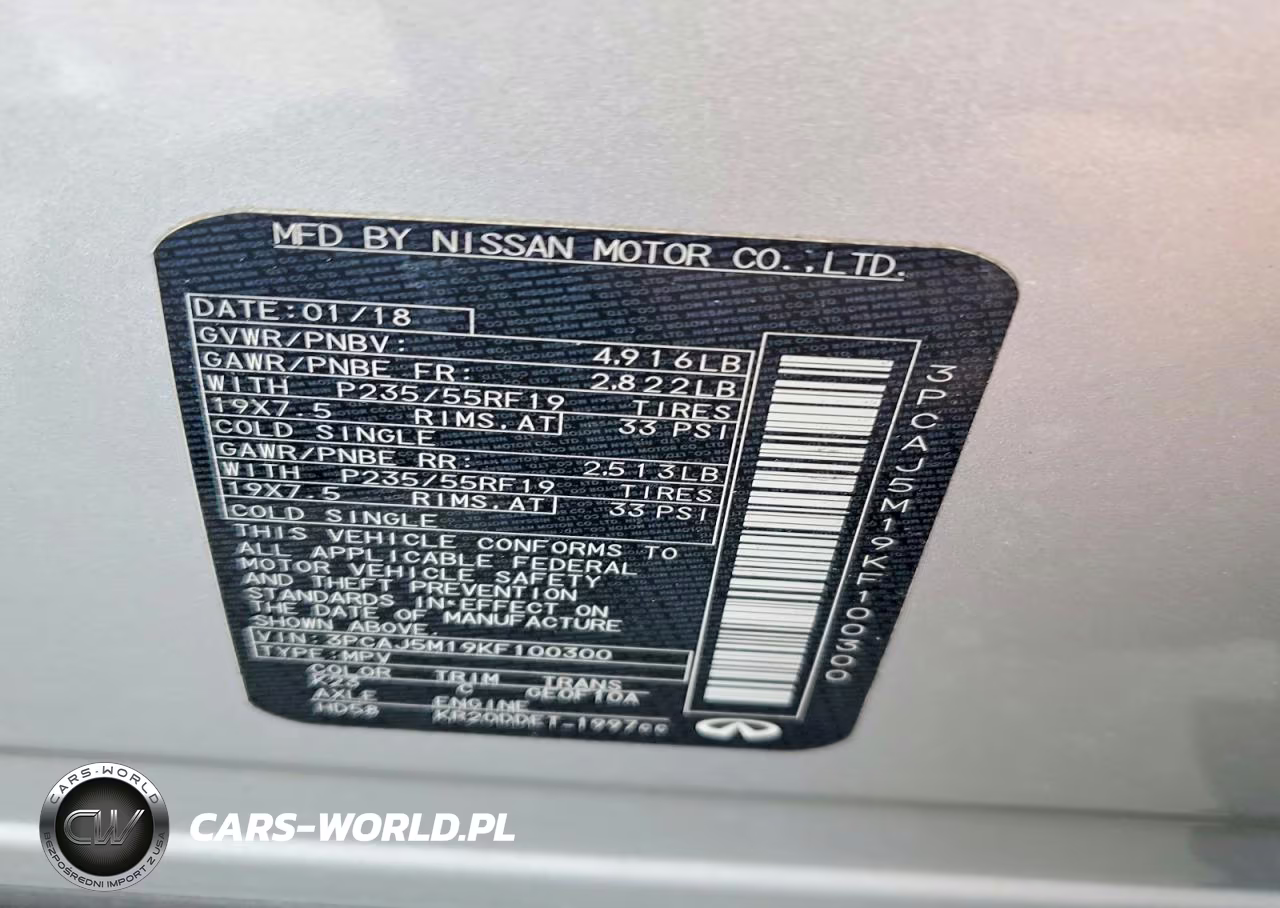 2019 Infiniti Qx50 Essential VIN:3PCAJ5M19KF100300 - 13