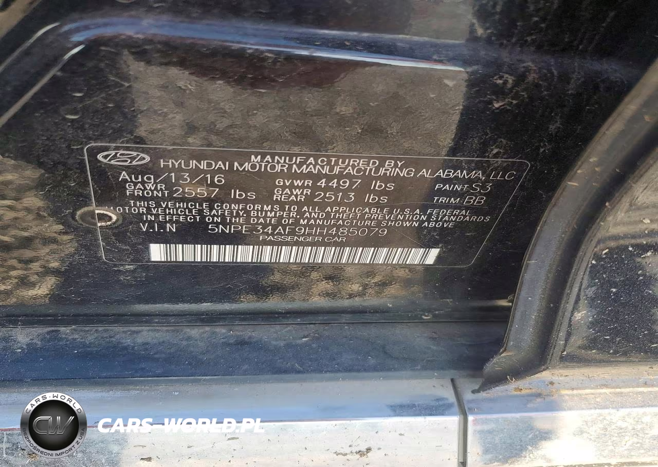 2017 Hyundai Sonata Sport VIN:5NPE34AF9HH485079 - 13
